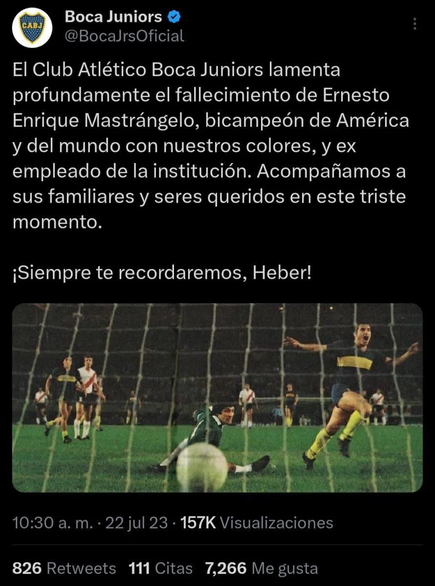 Conmoción en el mundo del fútbol murió Ernesto 'Heber' Mastrángelo