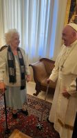 El Papa Francisco recibió a Estela de Carlotto en el Vaticano.