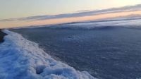¡Impactante! Se congeló el mar en Tierra del Fuego