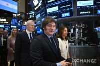 Las acciones argentinas en Wall Street cayeron hasta 3,6% tras el discurso de Milei