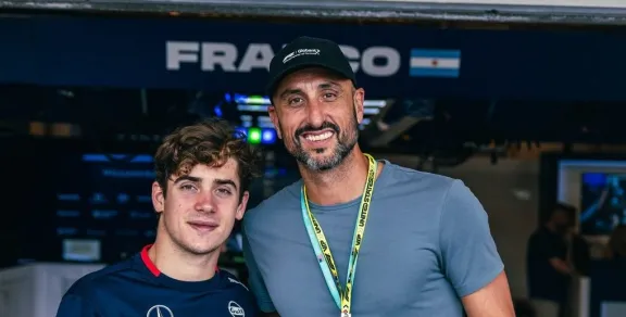 El encuentro entre Colapinto, Ginobili y Oberto en el Gran Premio de Estados Unidos
