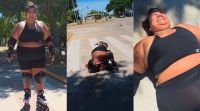 Camilota se cayó en rollers y el video explotó en redes