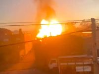 Merlo: Fuerte explosión en un depósito de garrafas causó pánico entre los vecinos