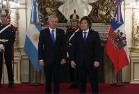 Javier Milei recibió a al presidente de Chile José Antonio Kast en Casa Rosada
