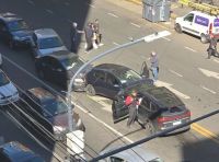 Belgrano: Un conductor sufrió un ataque de epilepsia al volante y provocó un choque múltiple