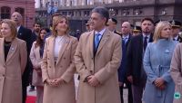 Jorge Macri izó la bandera en el Día de la Patria en Plaza de Mayo y participa del Tedeum en la Catedral