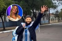 Virginia Gallardo se disfrazó de Messi para una campaña solidaria 