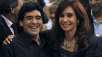 Revelaron un video inédito de Cristina Kirchner saludando a Maradona por sus 60 años