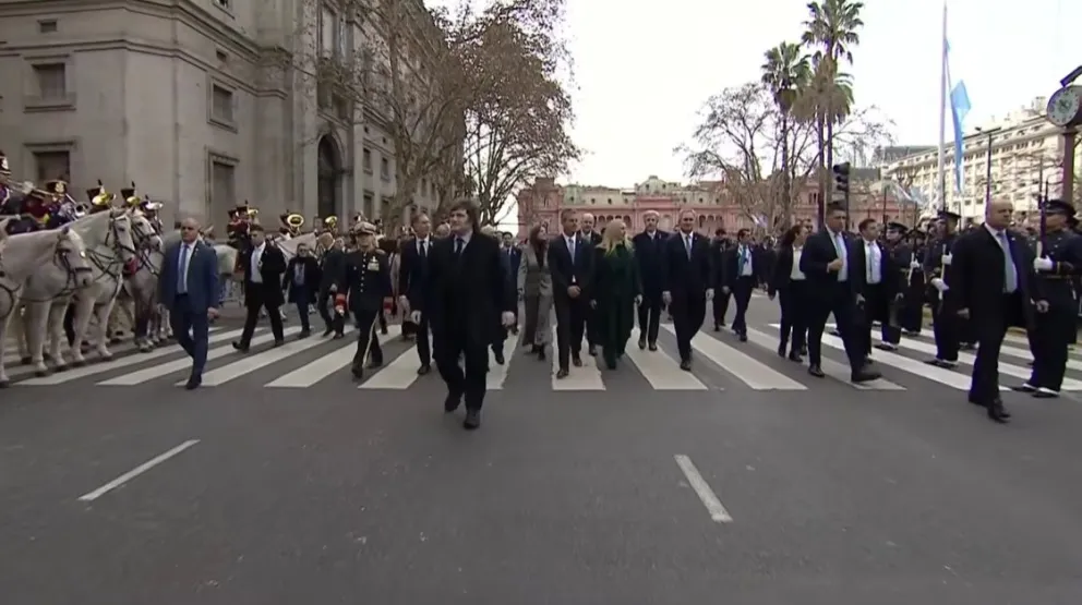 Tras participar de la vigilia por la Independencia en Tucumán, Milei encabezó el Tedeum oficial