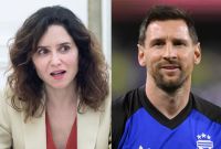 Díaz Ayuso, presidenta de la Comunidad de Madrid, agradeció un inmenso gesto de Messi por los incendios