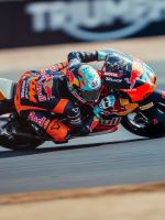 Brillante actuación en Gran Bretaña: Valentín Perrone terminó tercero en el Moto3