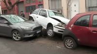 Una conductora alcoholizada perdió el control y chocó a cuatro autos en Flores