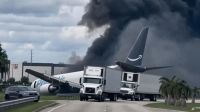 Tragedia en Miami: un avión de carga se estrelló contra una autopista 