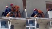 Dramático rescate en Caballito: salvan a una mujer que amenazaba con tirarse de un décimo piso