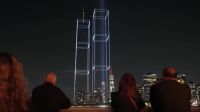 El show de drones que recreó a las Torres Gemelas en Nueva York y un detalle que captó la atención