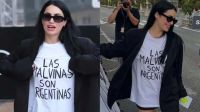 Lali Espósito sorprendió en San Sebastián con una remera de “Las Malvinas son argentinas”