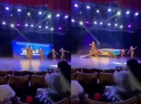 Susto en Córdoba: una pantalla aplastó a un grupo de bailarinas durante una coreografía